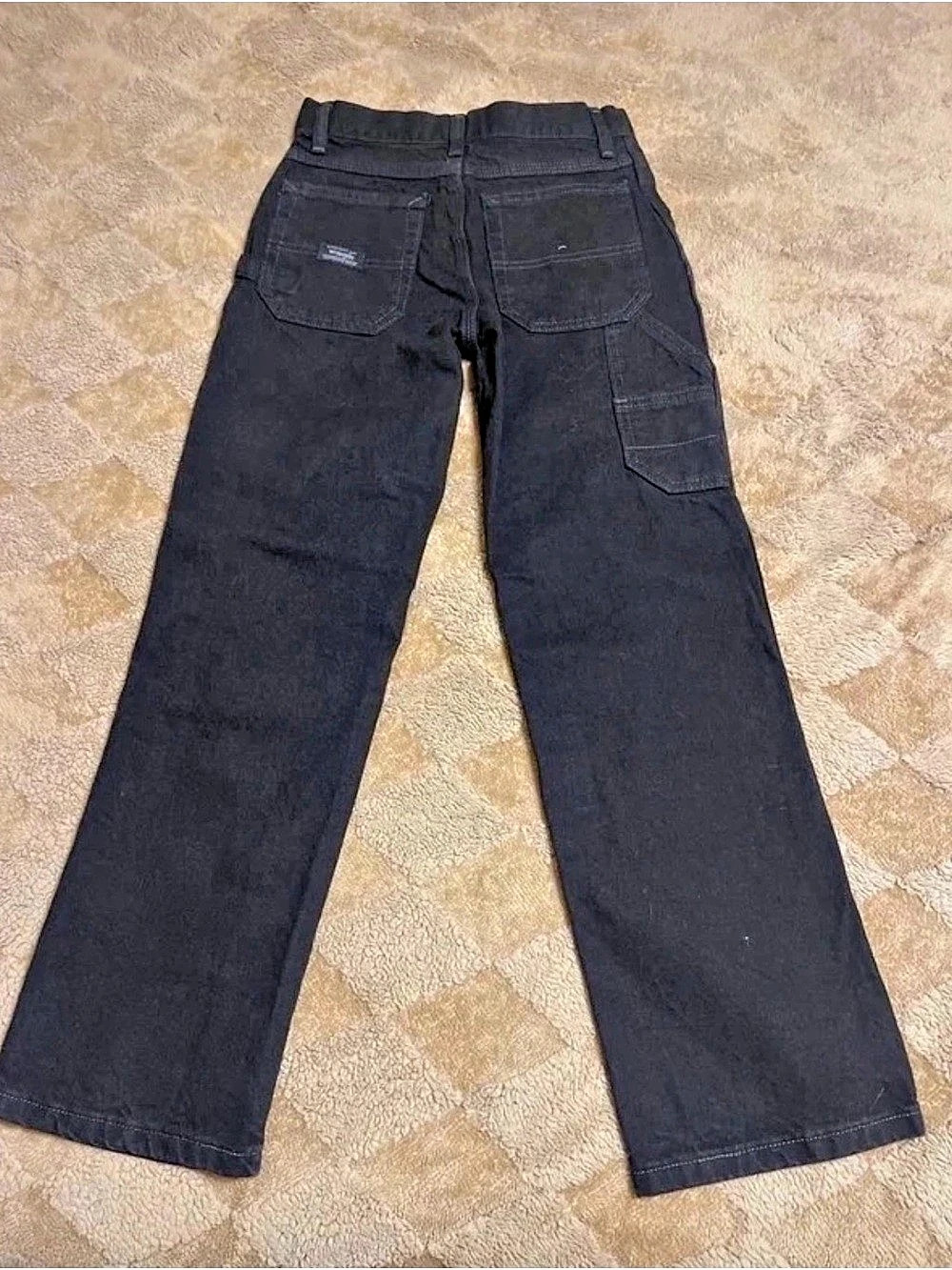 Wrangler Adjustable Waist Boys Black Jeans Size 12